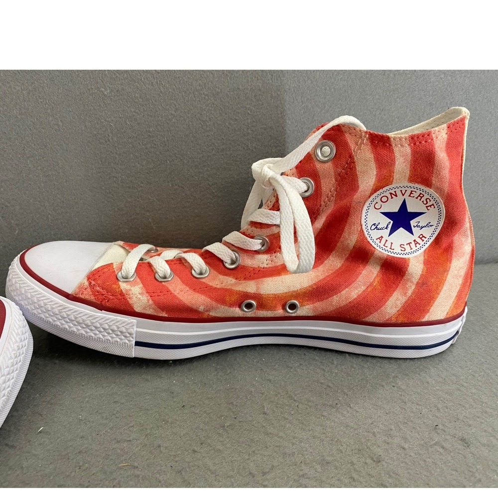 Converse Chuck Taylor All Star High Top The B-52s Band Red Swirl Mens 9 W 11 - Picture 6 of 10